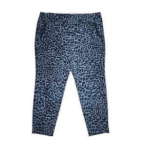 LANE BRYANT Black Gray Animal Print Pull On Pants Womens Plus Size 22